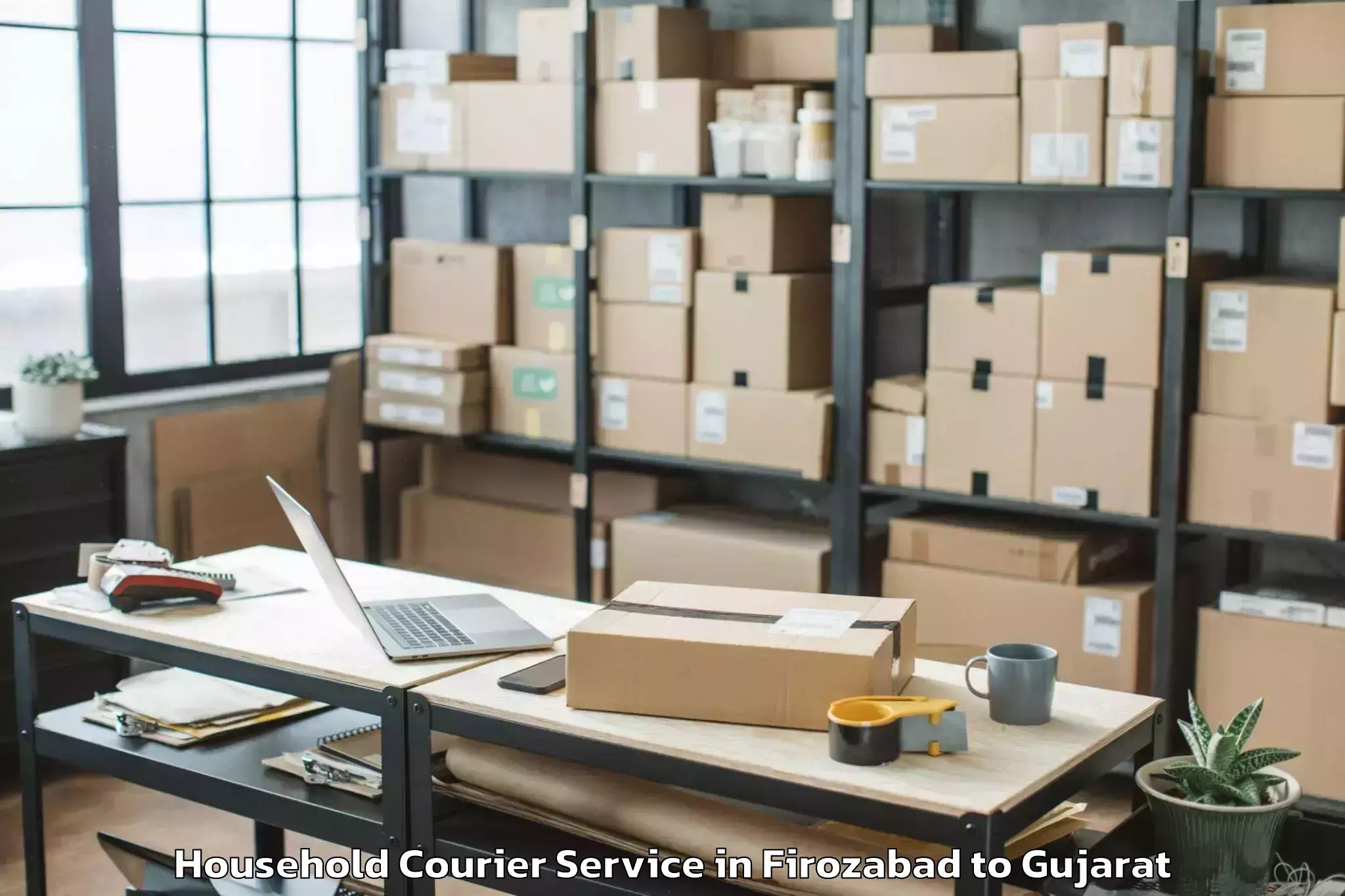 Trusted Firozabad to Shehera Household Courier